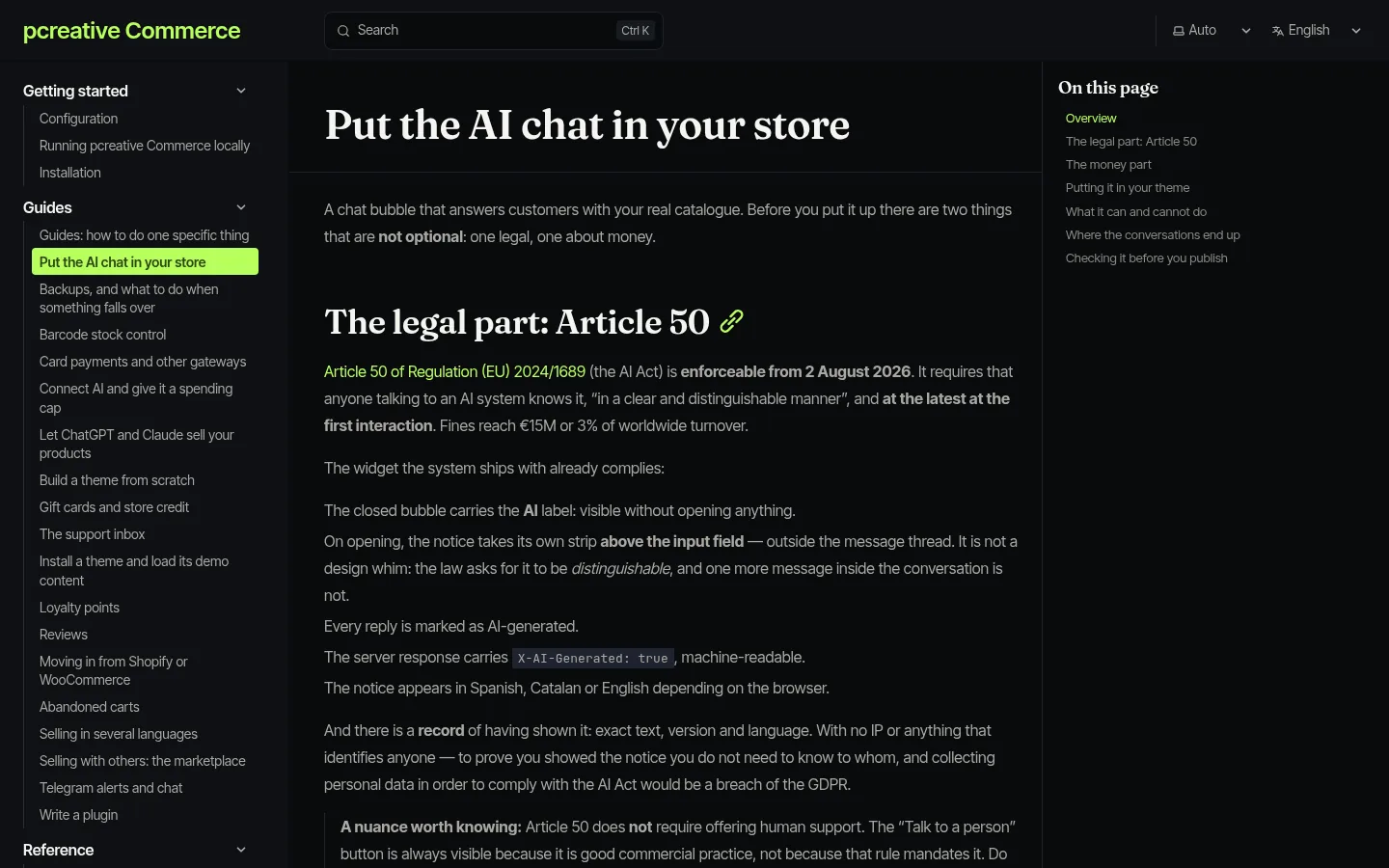 pcreative Commerce, screen 4 of 4